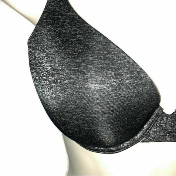 Victoria's Secret Women's Uplift Semi Demi Bra 32D Patted Gray Metallic Look - Picture 2 of 4